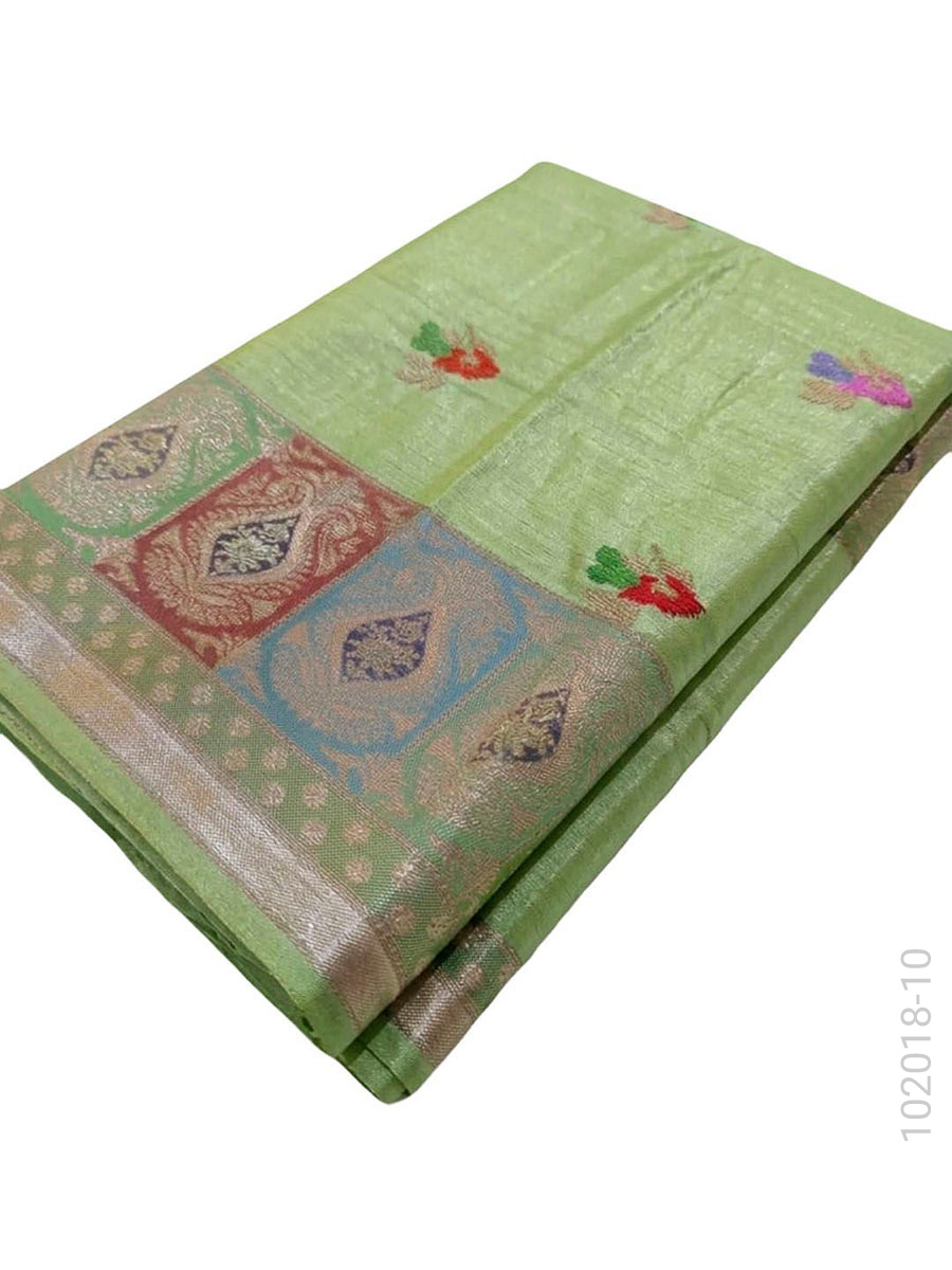 Mashru Silk Resham and Zari Work Banarasi Saree Wholesale view 11