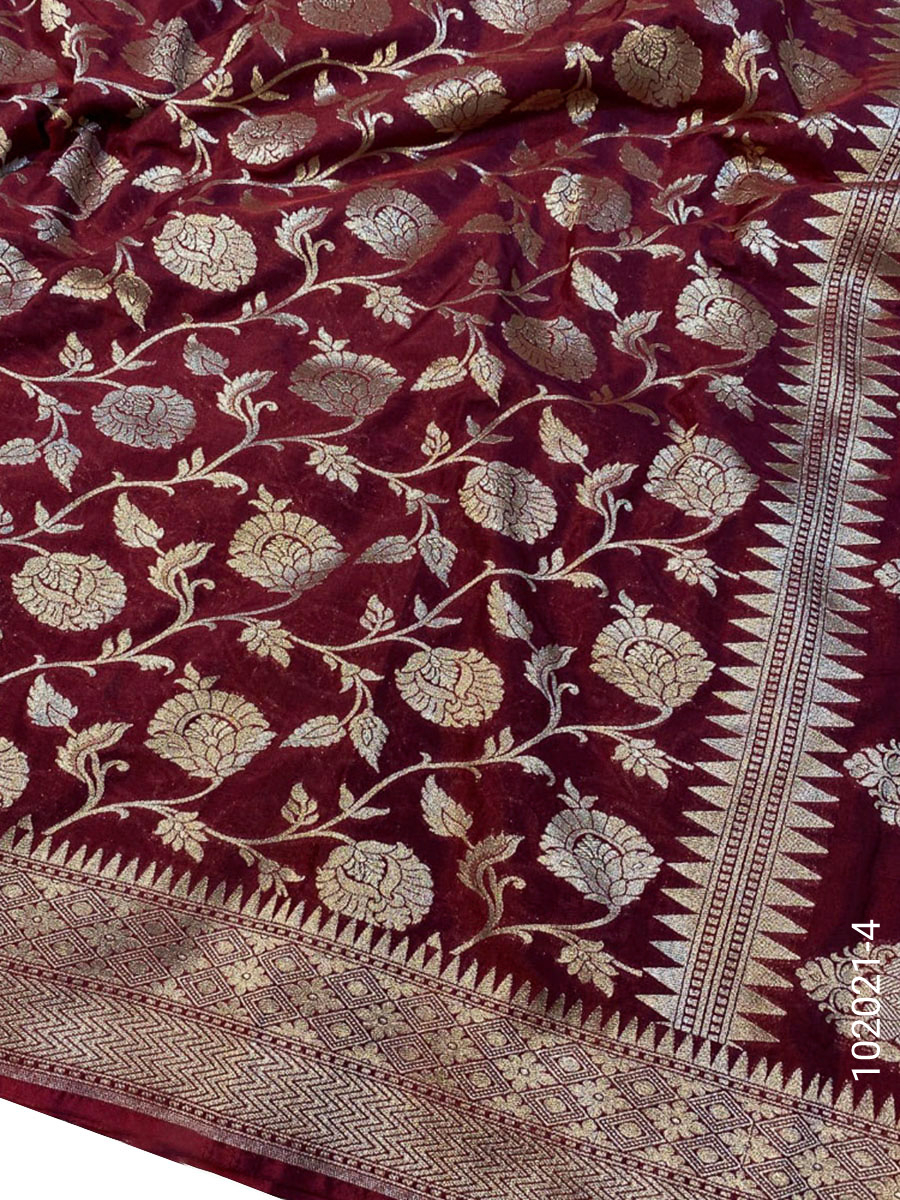 Katan Silk Zari Work Banarasi Saree Wholesale view 5