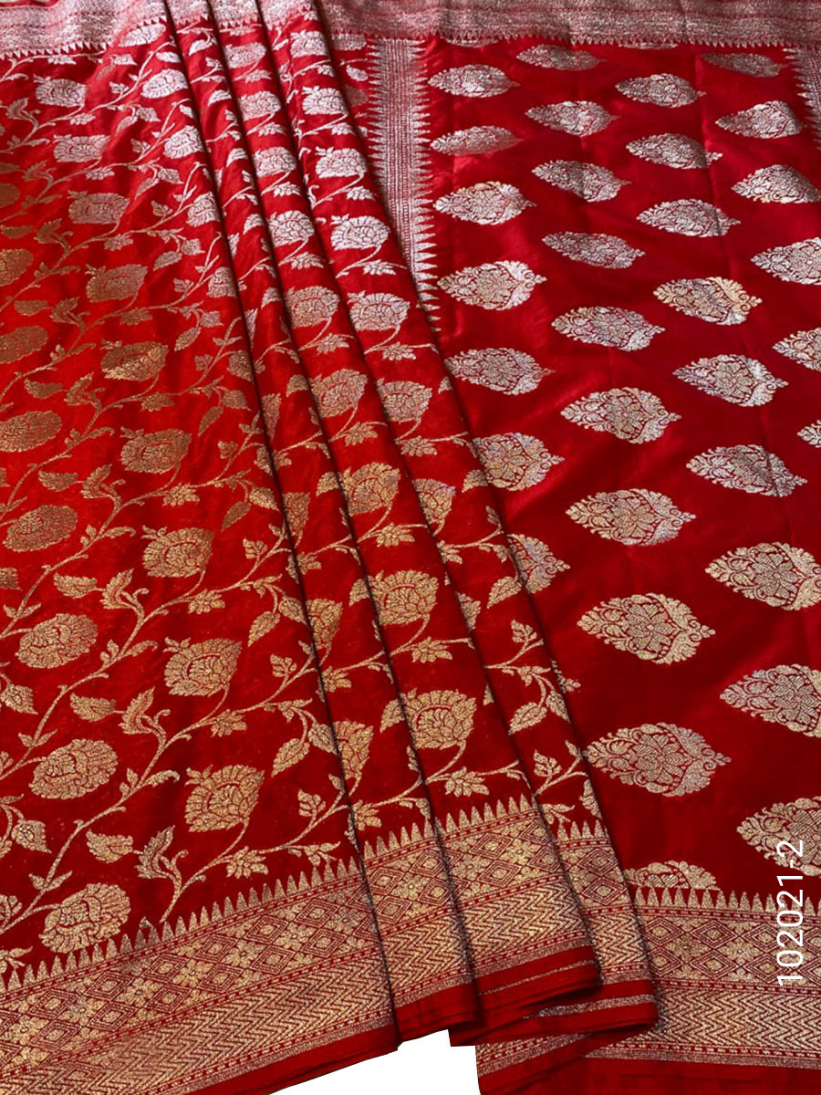 Katan Silk Zari Work Banarasi Saree Wholesale view 3