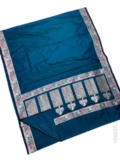 Mashru Silk Resham and Zari Designer Border Work Banarasi Saree view 4