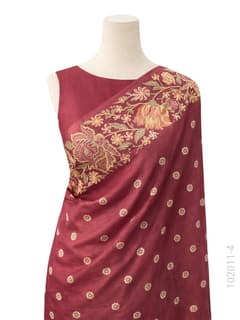 Kora Organza Embroidery Work Designer Banarasi Saree view 5
