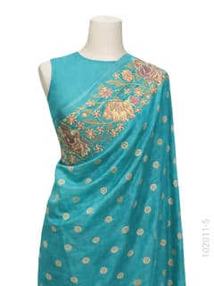 Kora Organza Embroidery Work Designer Banarasi Saree view 6