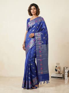 Soft Silk Resham and Zari Work Buta Banarasi Saree view 3