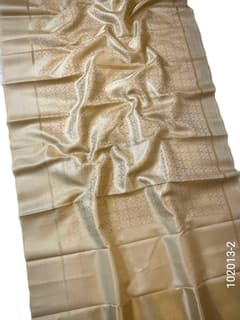 Art Silk Zari Work Jamdani Banarasi Saree view 3