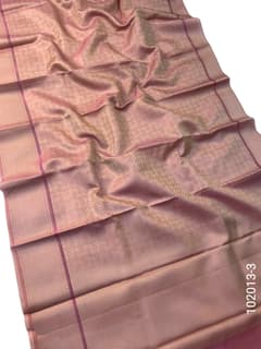 Art Silk Zari Work Jamdani Banarasi Saree view 4