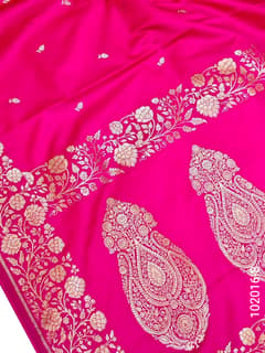 Mashru Silk Zari Work Buti Banarasi Saree view 8