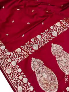 Mashru Silk Zari Work Buti Banarasi Saree view 2