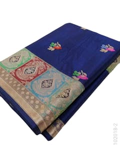 Mashru Silk Resham and Zari Work Designer Banarasi Saree view 3