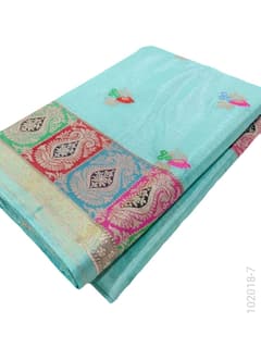 Mashru Silk Resham and Zari Work Designer Banarasi Saree view 8