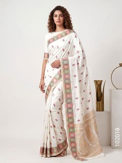 Mashru Silk Resham and Zari Work Designer Banarasi Saree view 1