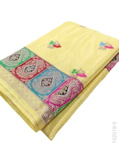 Mashru Silk Resham and Zari Work Designer Banarasi Saree view 10