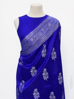 Soft Silk Zari Work Buta Banarasi Saree view 3