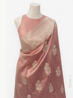Soft Silk Zari Work Buta Banarasi Saree view 6