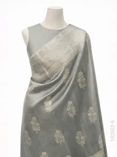 Soft Silk Zari Work Buta Banarasi Saree view 7