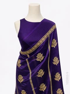 Soft Silk Zari Work Buta Banarasi Saree view 10