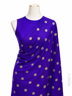 Soft Silk Zari Work Dollar Buti Banarasi Saree view 3