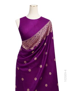 Soft Silk Zari Work Designer Banarasi Saree view 5