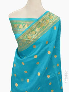 Kora Organza Zari Work Buta Banarasi Saree view 8