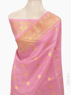 Kora Organza Zari Work Buta Banarasi Saree view 2