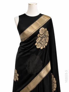 Kora Organza Zari Work Designer Banarasi Saree view 4