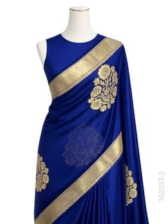 Kora Organza Zari Work Designer Banarasi Saree view 3