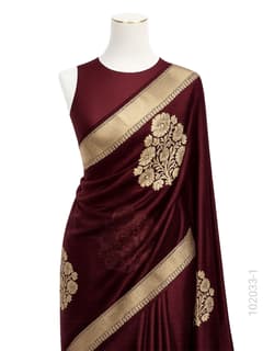 Kora Organza Zari Work Designer Banarasi Saree view 2