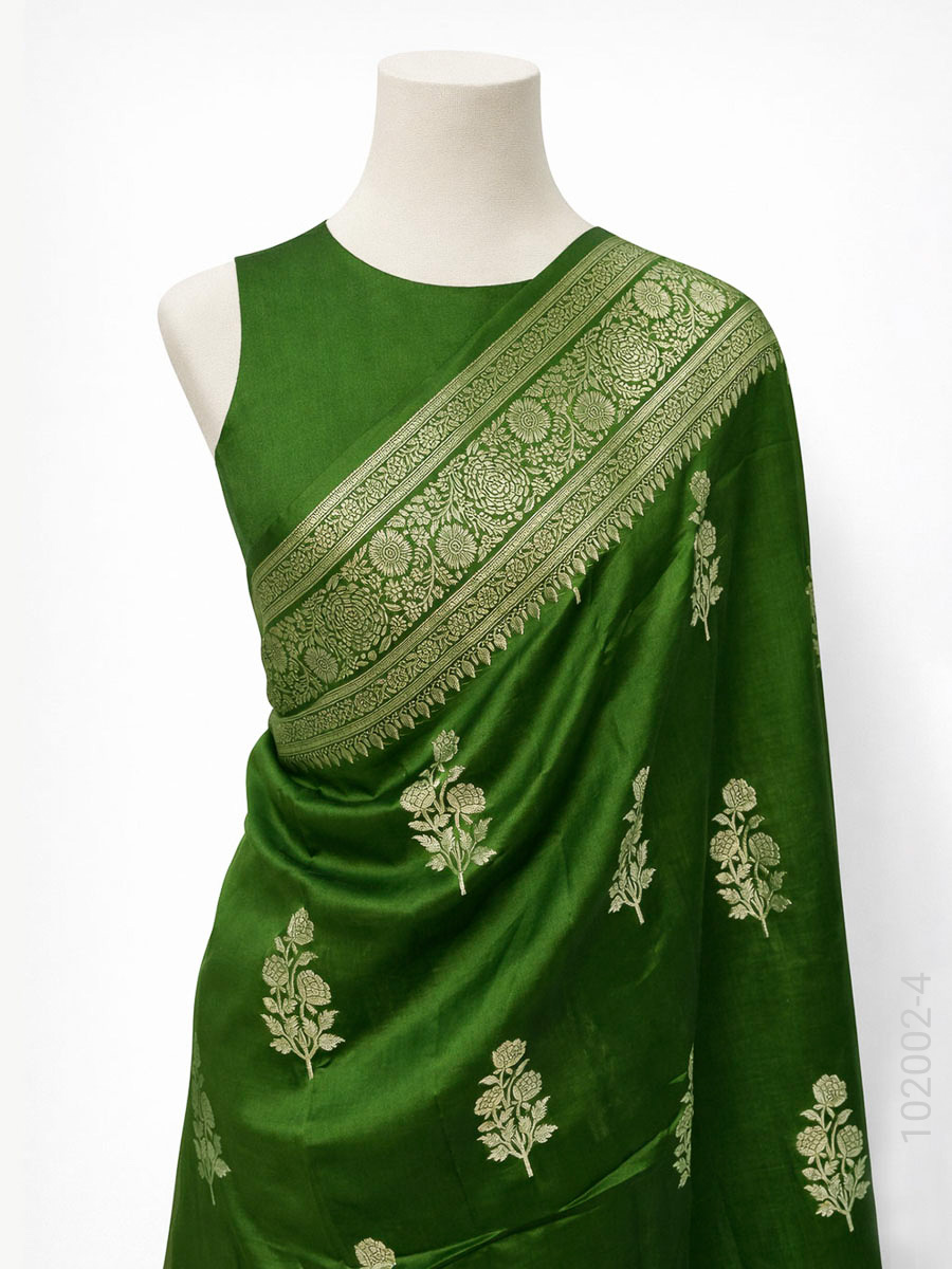 Soft Silk Zari Work Banarasi Saree Wholesale view 5