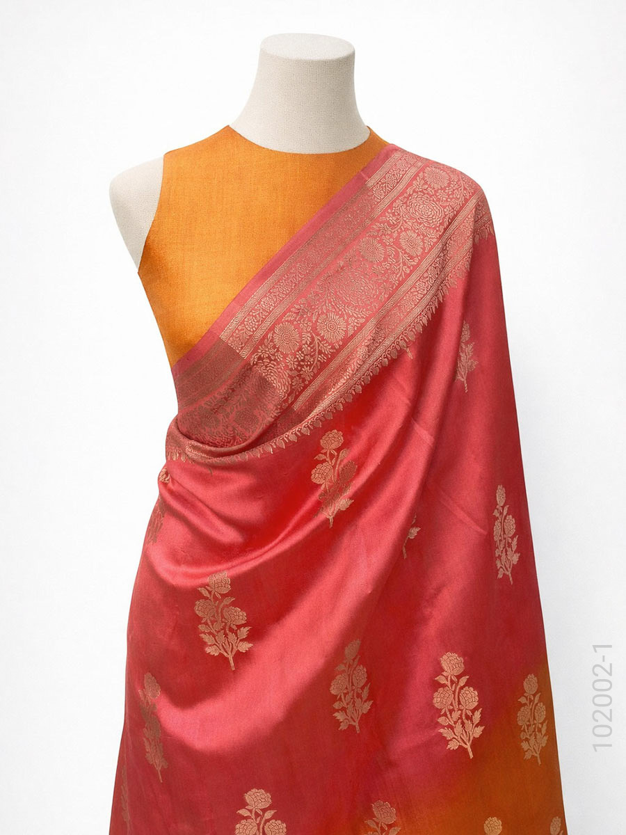 Soft Silk Zari Work Banarasi Saree Wholesale fabric close-up