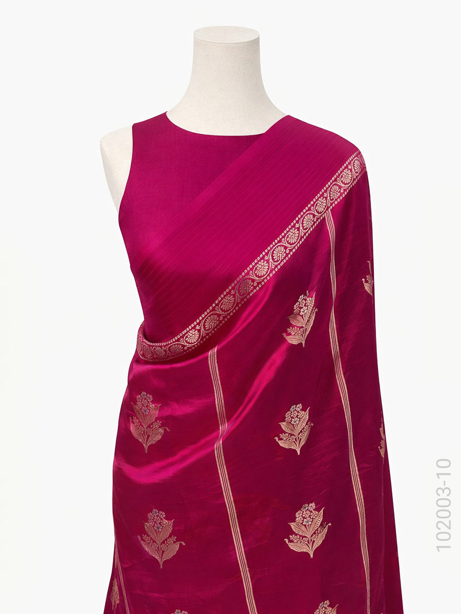 Soft Silk Zari Work Banarasi Saree Wholesale view 11