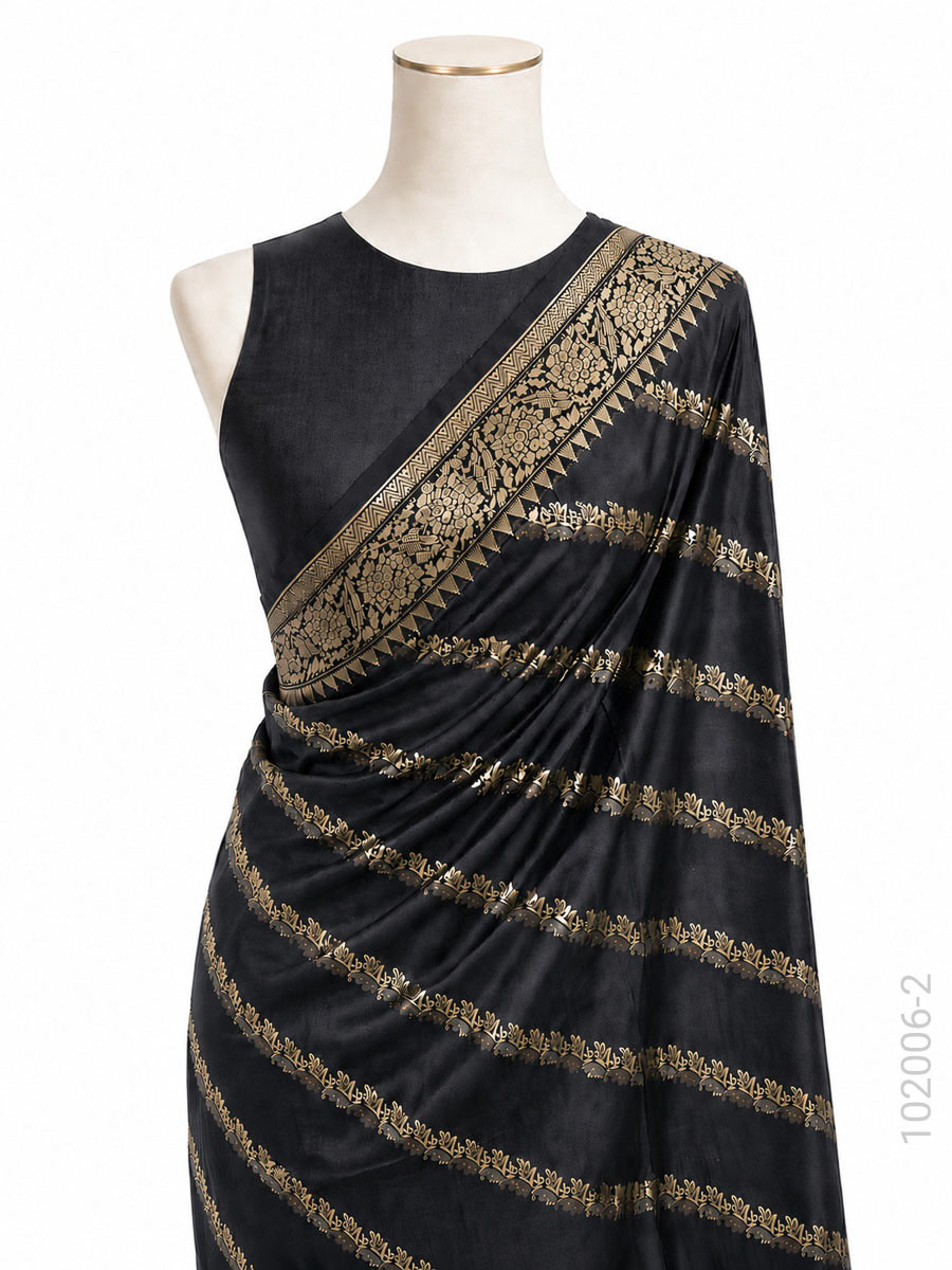Katan Silk Zari Work Banarasi Saree Wholesale view 3