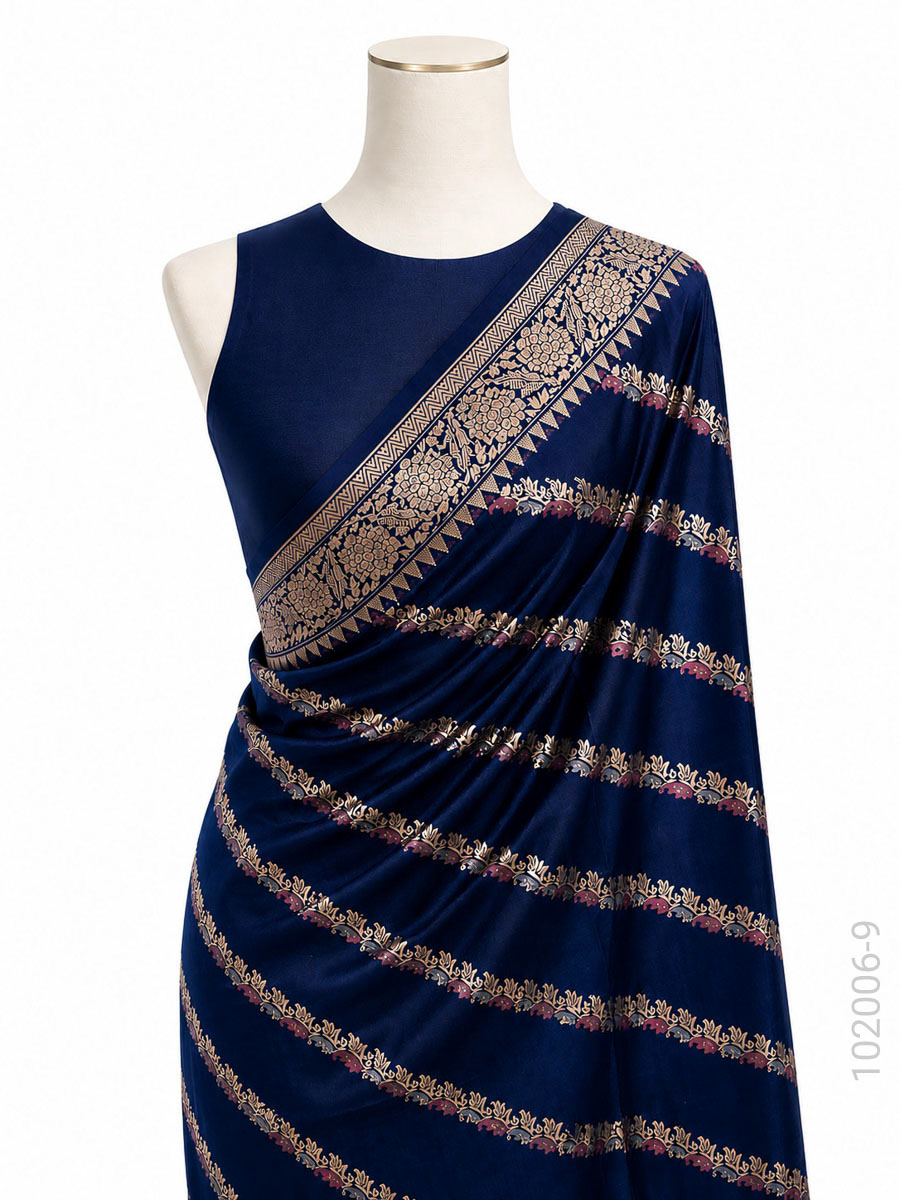 Katan Silk Zari Work Banarasi Saree Wholesale view 10
