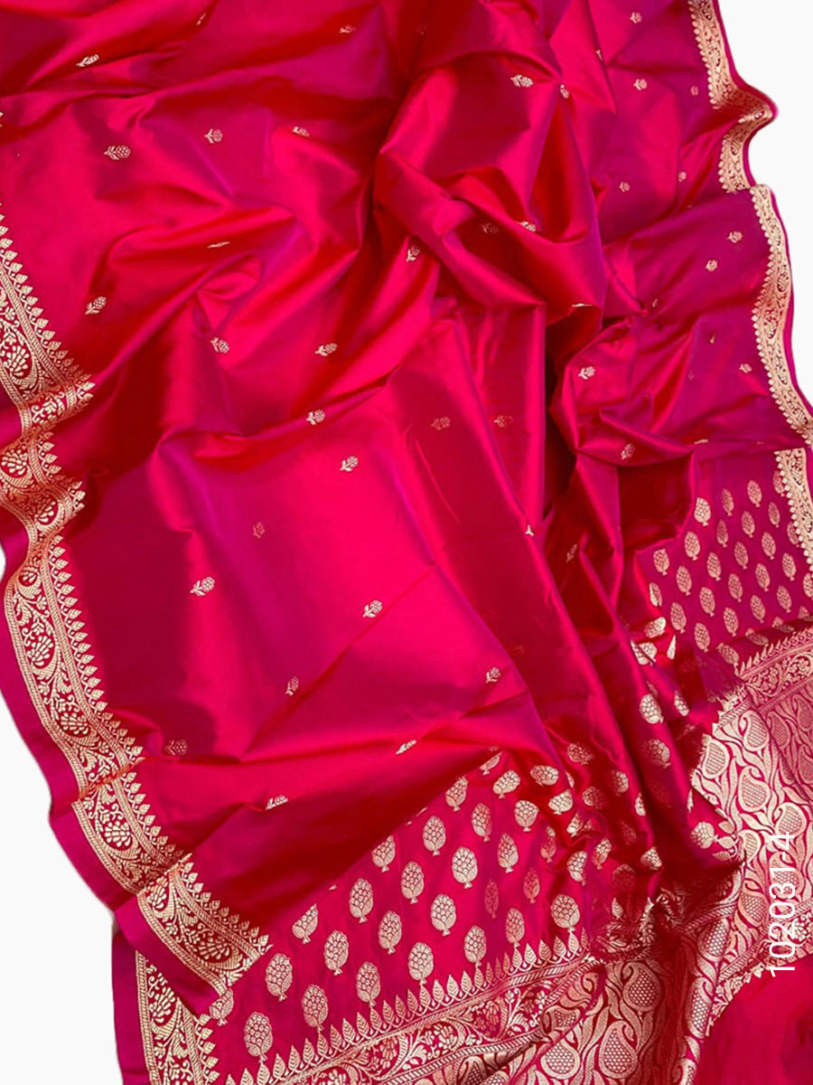 Katan Silk Zari Work Banarasi Saree Wholesale view 5