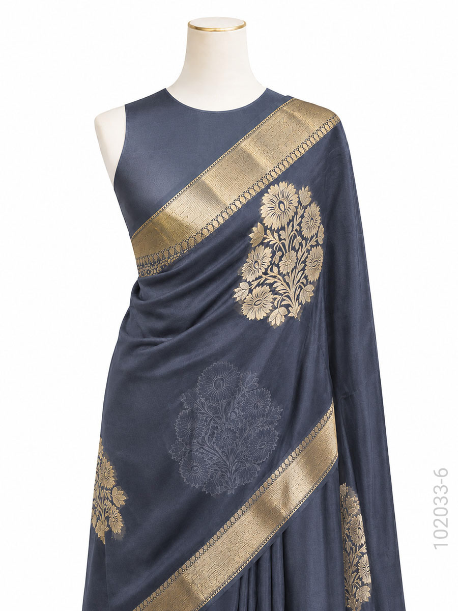 Kora Organza Zari Work Designer Banarasi Saree Wholesale view 7