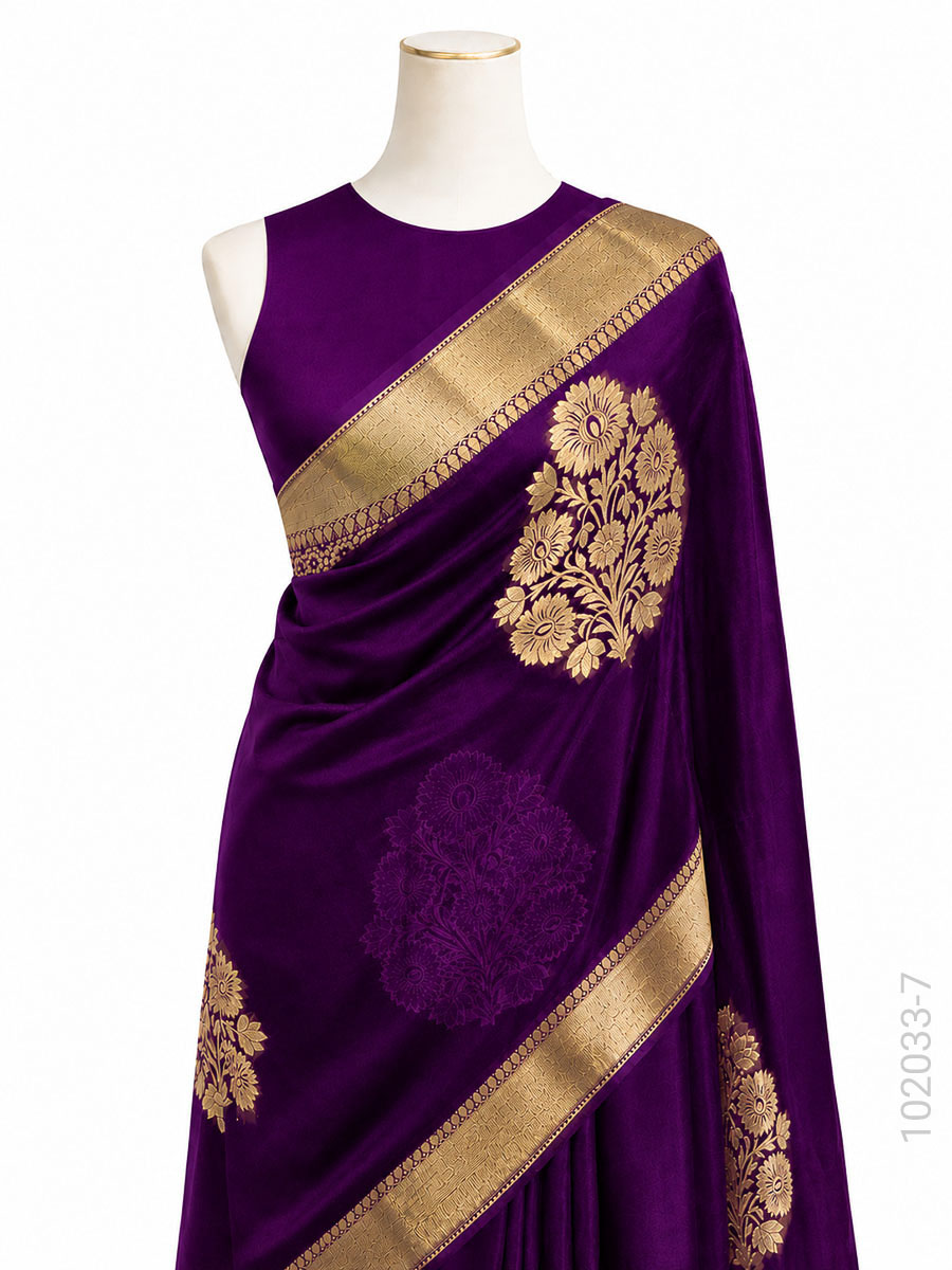 Kora Organza Zari Work Designer Banarasi Saree Wholesale view 8