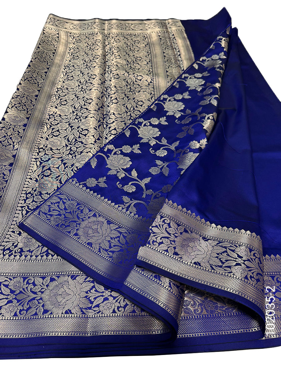 Katan Silk Zari Designer Work Banarasi Saree view 3