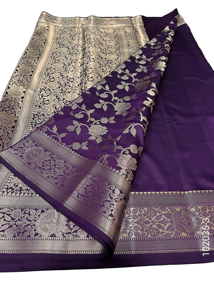 Katan Silk Zari Designer Work Banarasi Saree view 4