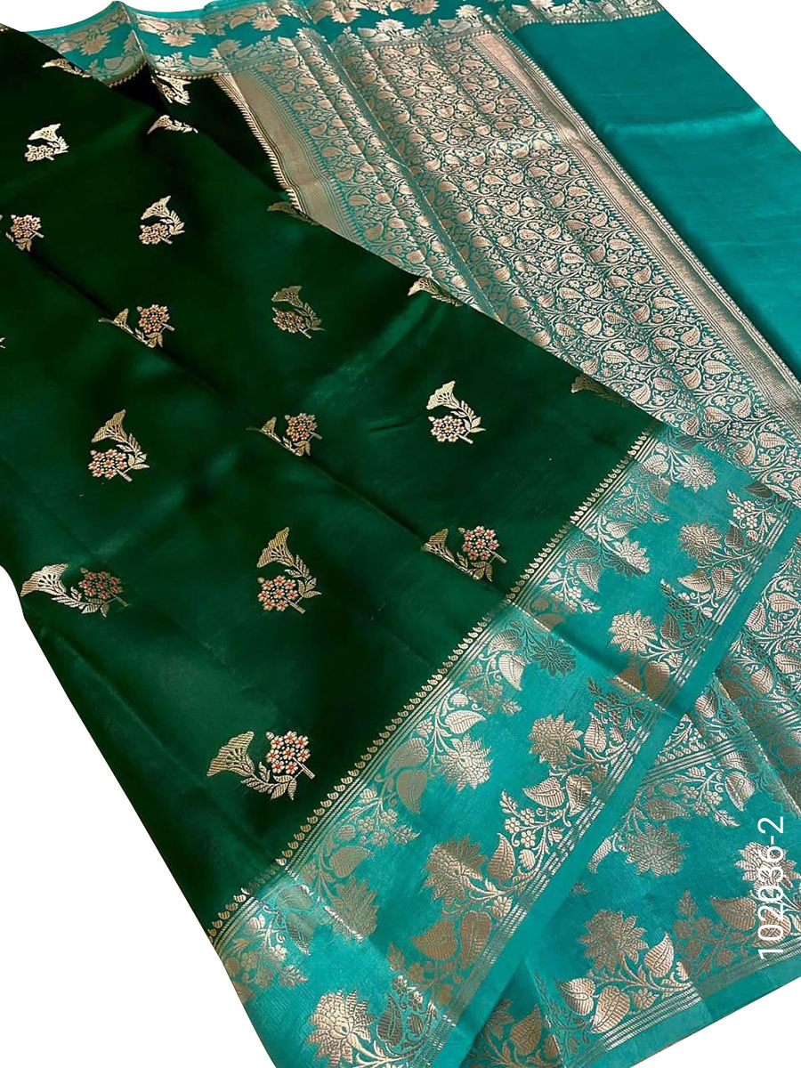 Dupion Silk Designer Banarasi Saree view 3