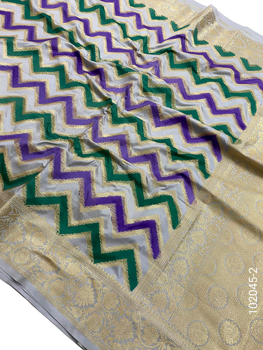 Katan Silk Rangkat Work Designer Banarasi Saree view 3