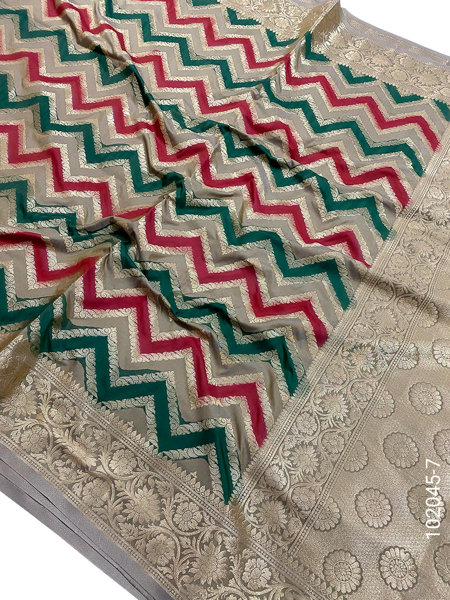 Katan Silk Rangkat Work Designer Banarasi Saree view 8