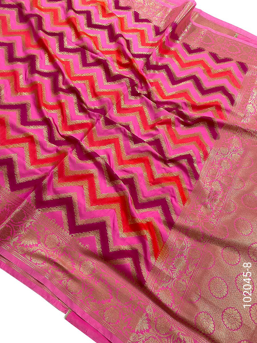 Katan Silk Rangkat Work Designer Banarasi Saree view 9