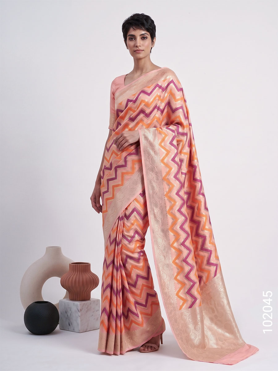 Katan Silk Rangkat Work Designer Banarasi Saree