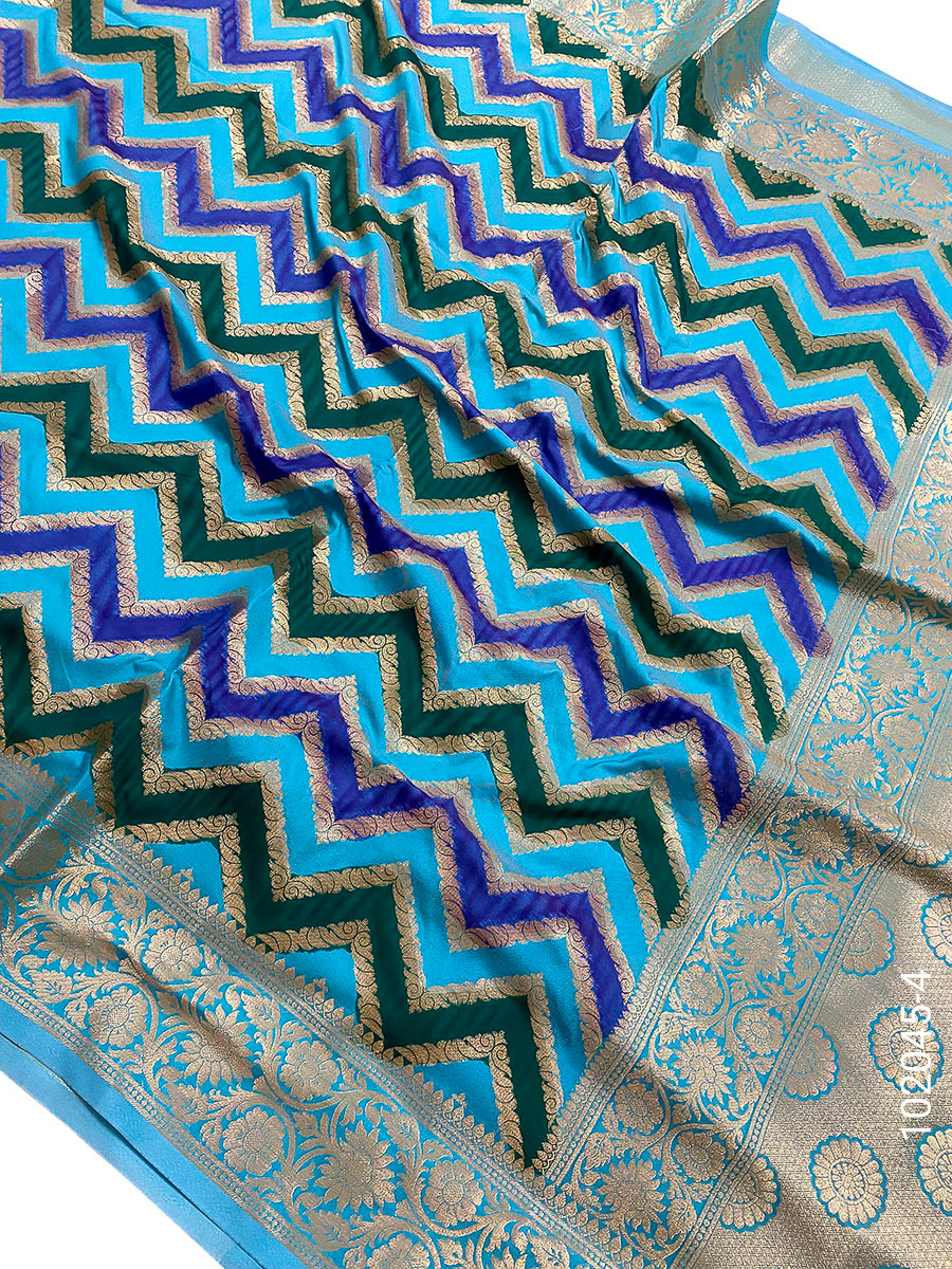 Katan Silk Rangkat Work Designer Banarasi Saree view 5