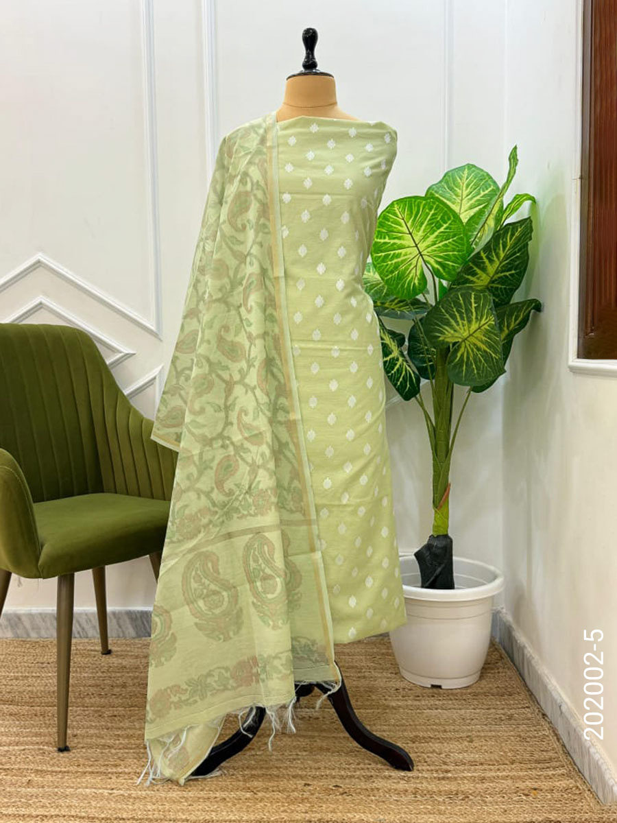 Chanderi Resham Buti Work Banarasi Suit With Chanderi Dupatta view 6
