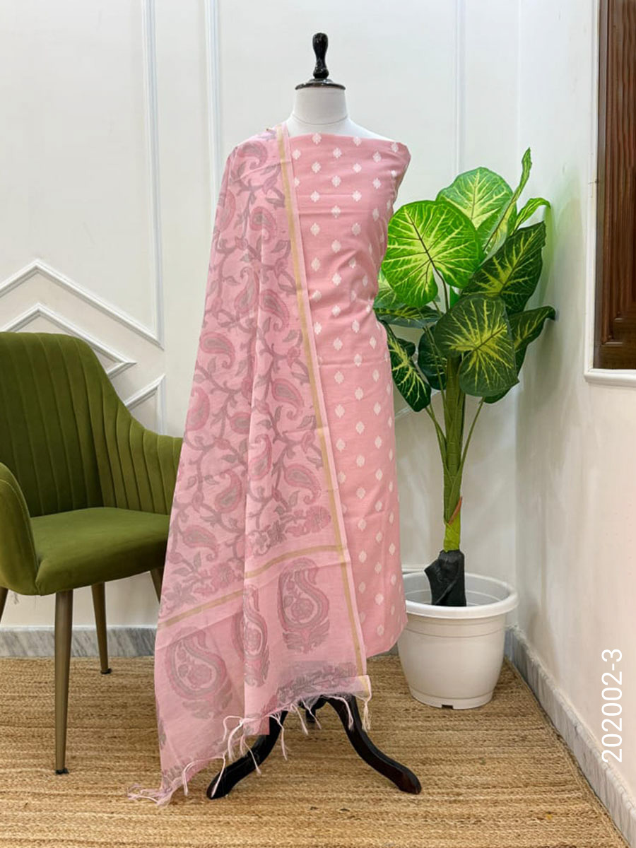 Chanderi Resham Buti Work Banarasi Suit With Chanderi Dupatta view 4